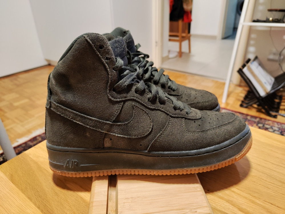 air force 1 olive green high ankle shoes