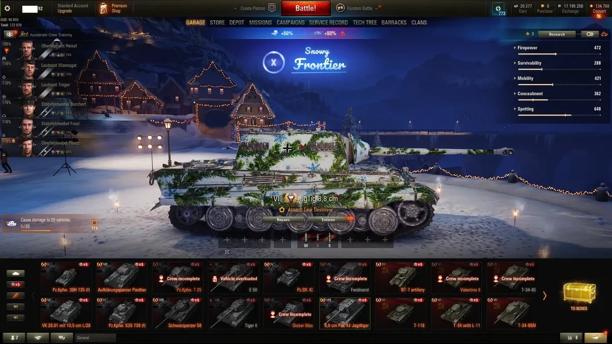 Compte World Of Tanks Français Avec 200 Euros De Valeur - PC
