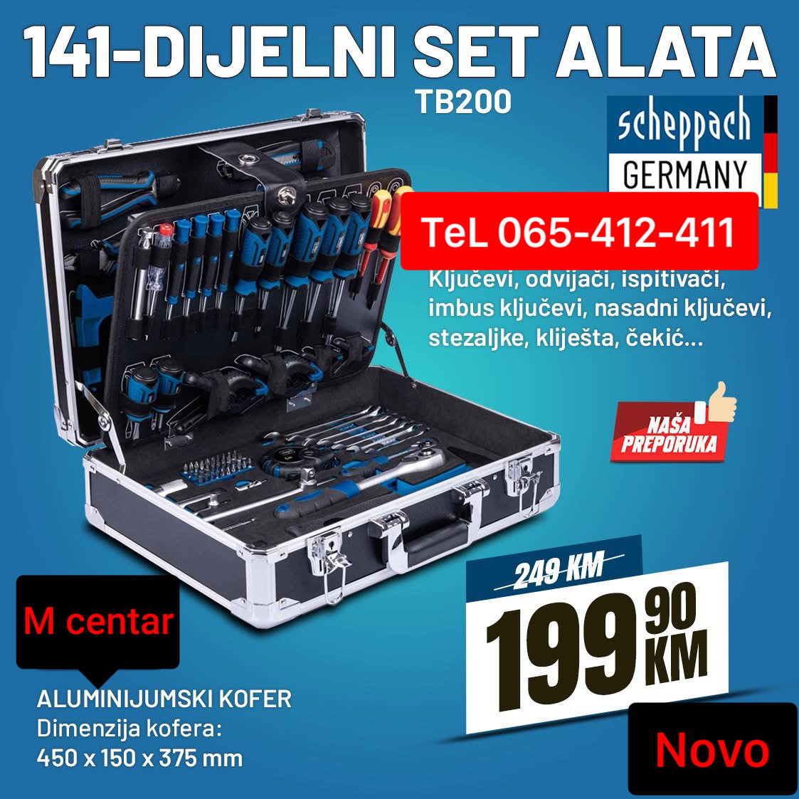 Kit Avvitatore Pneumatico Ad Aria Compressa 1/2" Set In Valigia 17 - Foto 2